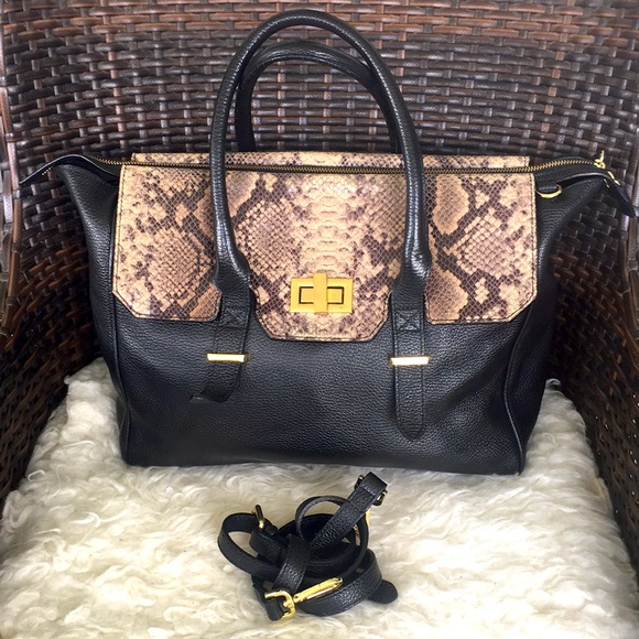 Authentic Genuine Leather Cuir Rose Lixury Satchel - Picture 1 of 16